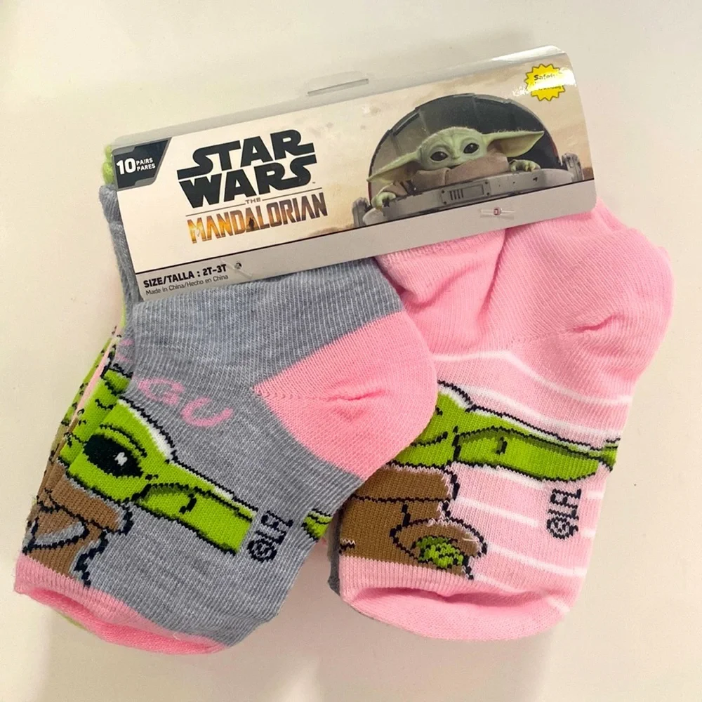 10pk Safety‎ Toes Sock With Lining Baby Girls Size 12-14 Months